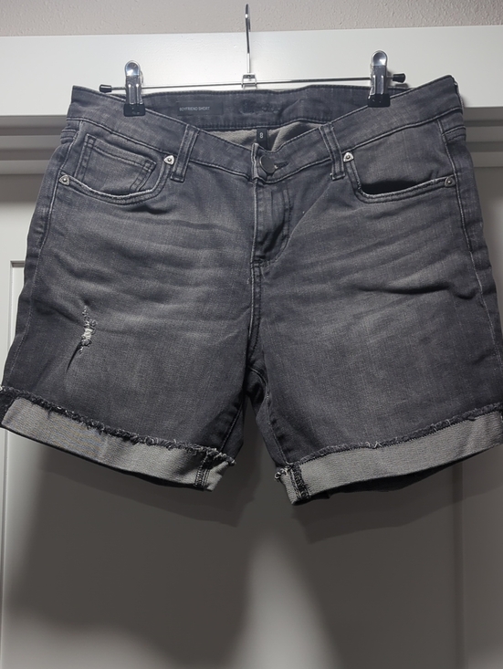Kut from the Kloth Pants - Kut from the Kloth Charcoal Roll-Cuff Denim Shorts